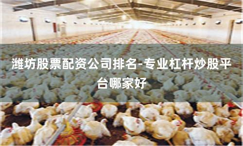 潍坊股票配资公司排名-专业杠杆炒股平台哪家好